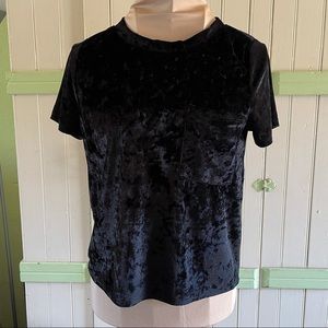 Crushed velvet crop top